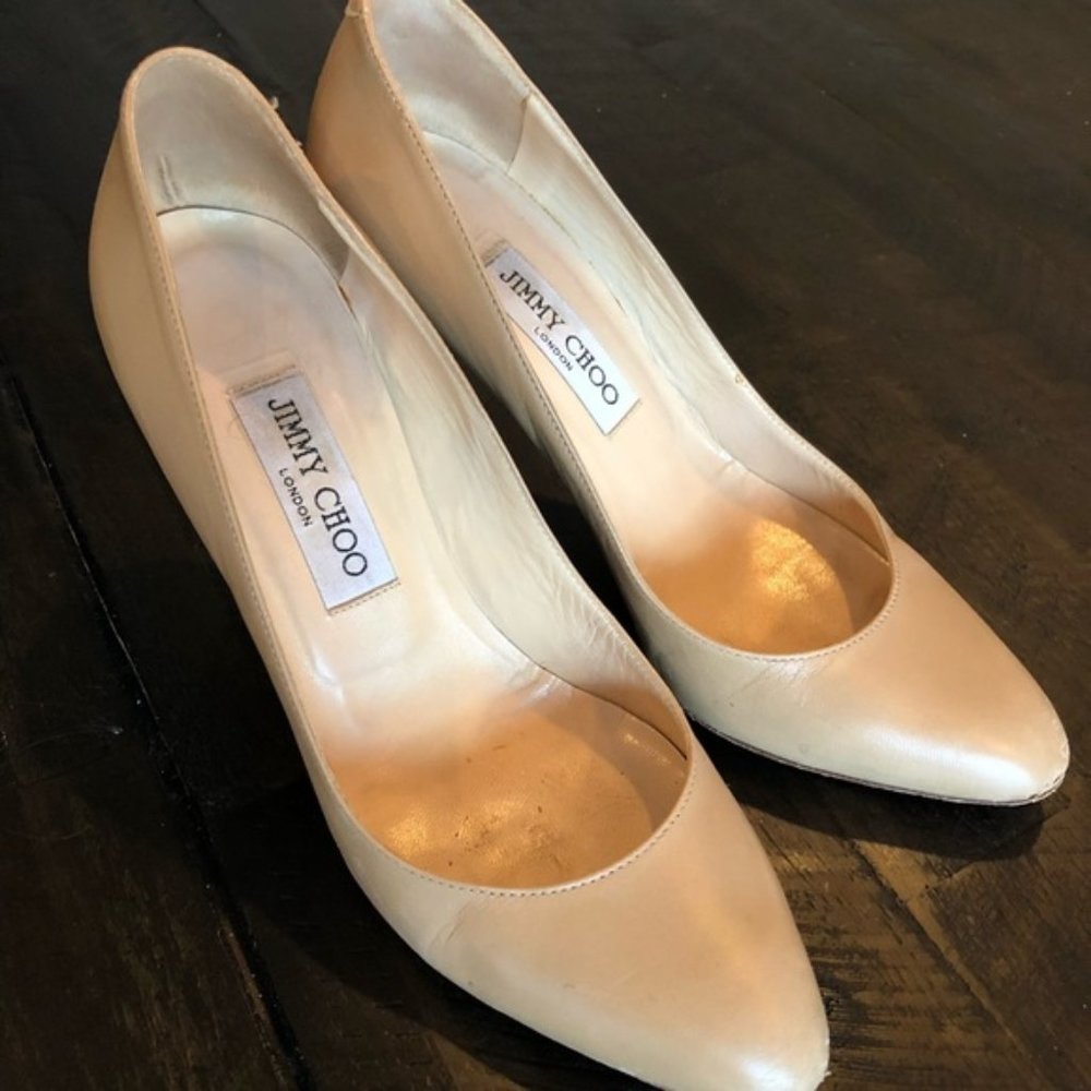 Jimmy Choo Bridget Pumps Heels Nude 38.5 - Picture 1 of 2
